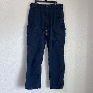 Navy Blue Carhart Rugged Flex-Relaxed Fit- Canvas Cargo Work Pant